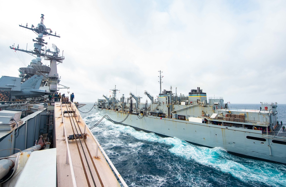 The Harry S. Truman Carrier Strike Group is on a scheduled deployment in the U.S. Sixth Fleet area of operations in support of naval operations to maintain maritime stability and security.