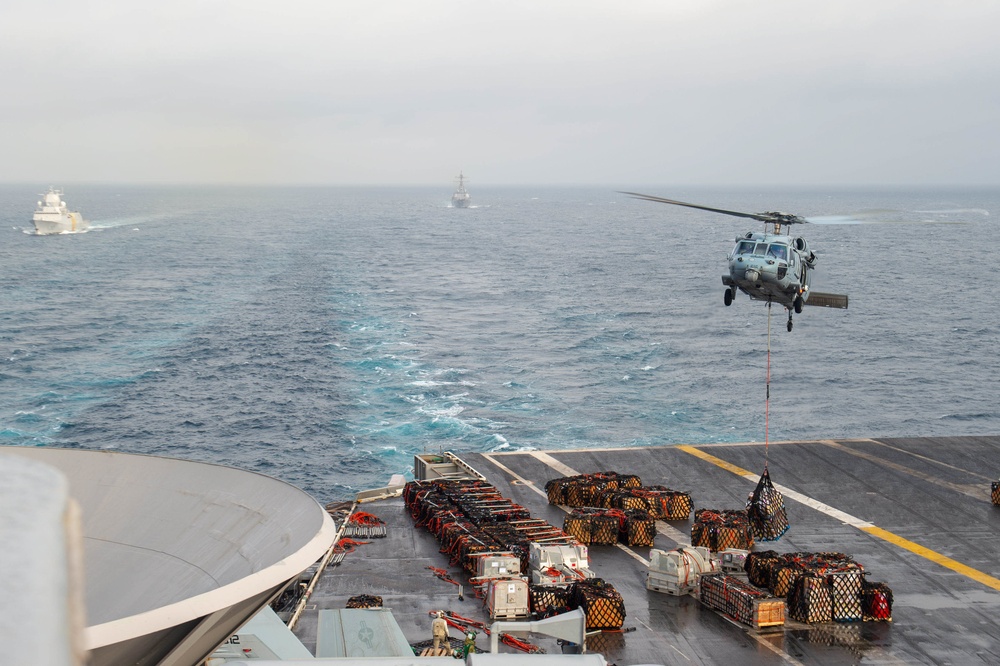 The Harry S. Truman Carrier Strike Group is on a scheduled deployment in the U.S. Sixth Fleet area of operations in support of naval operations to maintain maritime stability and security.