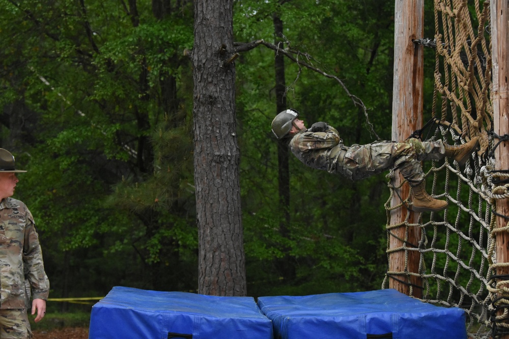 Trainee tackles confidence course