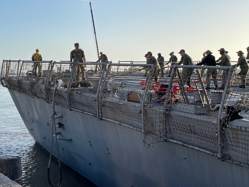 USS Lassen Departs