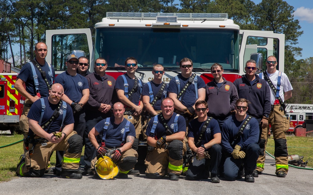 Camp Lejeune Fire and Emergency Services Conduct an Airport Firefighter Practical