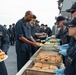 USS Ross holds picnic on flight deck