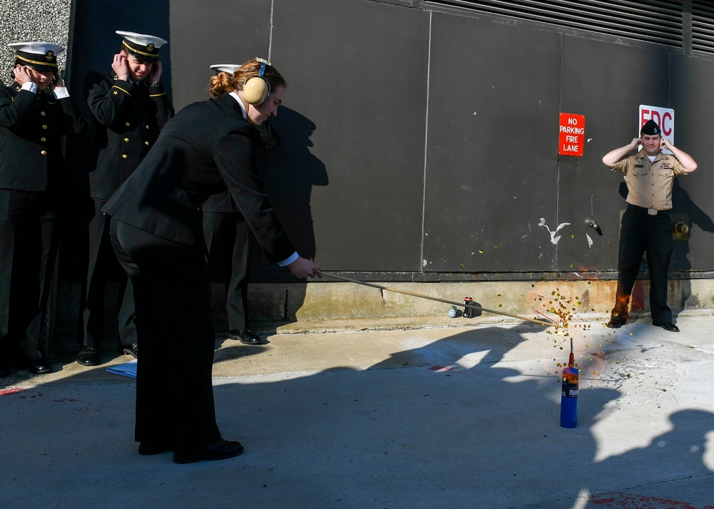 Midshipmen Participate in Explosives Demonstration