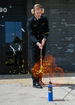 Midshipmen Participate in Explosives Demonstration