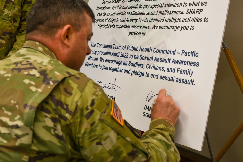 Public Health Command-Pacific 2022 SAAPM Proclamation Signing