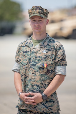 U.S. Marine awarded the Navy and Marine Corps Medal