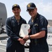 USS Ross Sailor reenlists aboard the ship