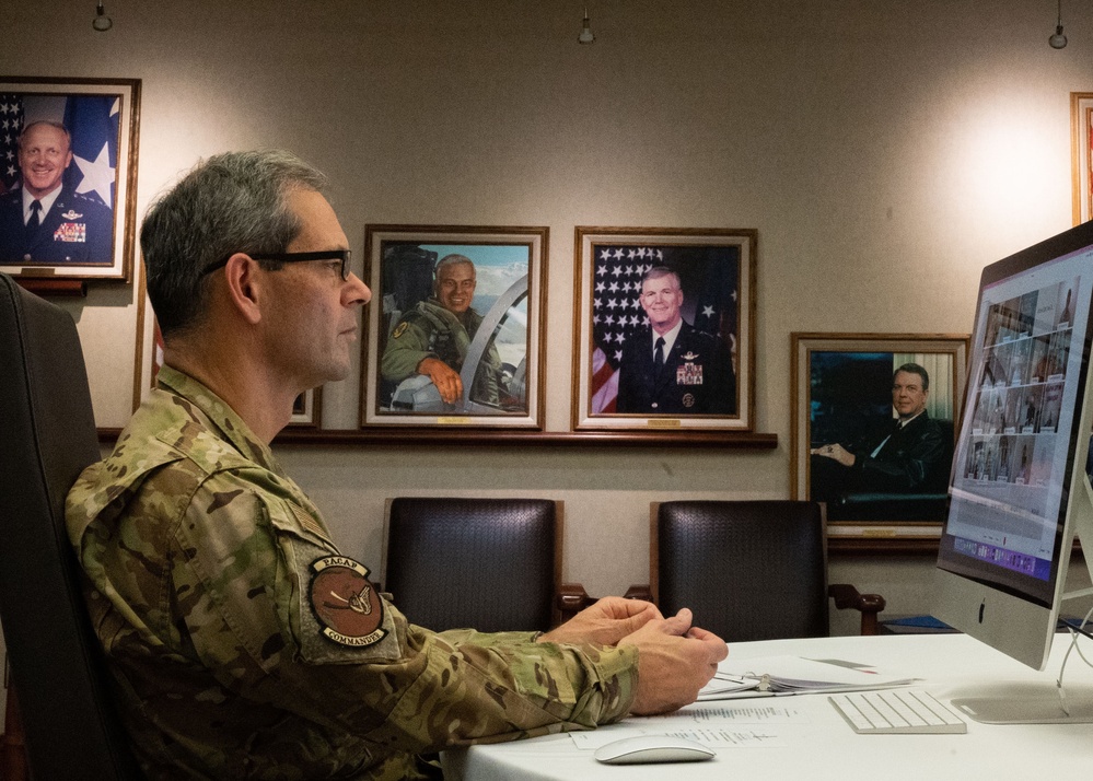 Pacific Air Forces commander holds virtual meeting with Pacific air chiefs