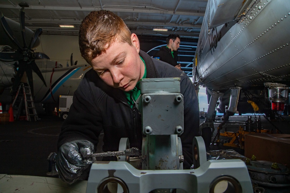 The Harry S. Truman Carrier Strike Group is on a scheduled deployment in the U.S. Sixth Fleet area of operations in support of naval operations to maintain maritime stability and security.