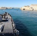 USS Ross enters port in Valletta, Malta