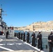 USS Ross enters port in Valletta, Malta