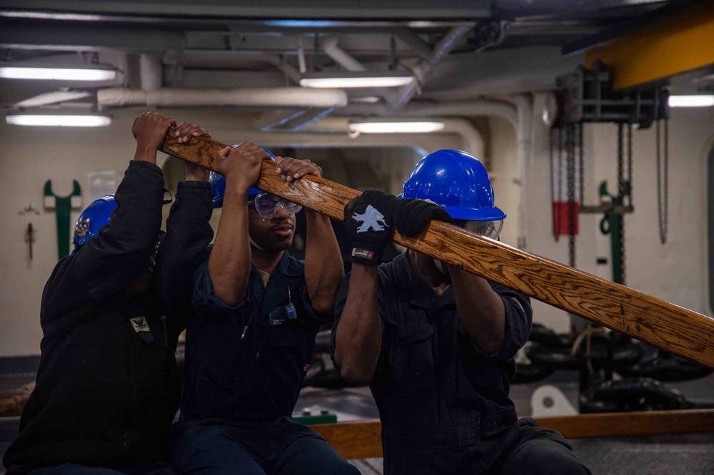 The Harry S. Truman Carrier Strike Group is on a scheduled deployment in the U.S. Sixth Fleet area of operations in support of naval operations to maintain maritime stability and security.