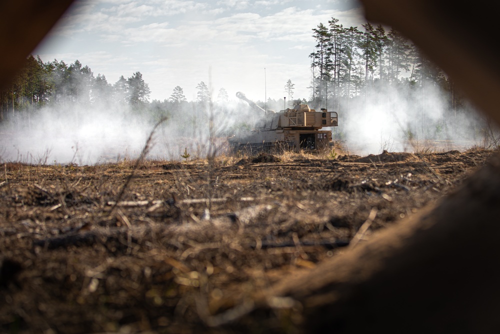 Soldiers Participate in Live-Fire Exercise at Lithuania