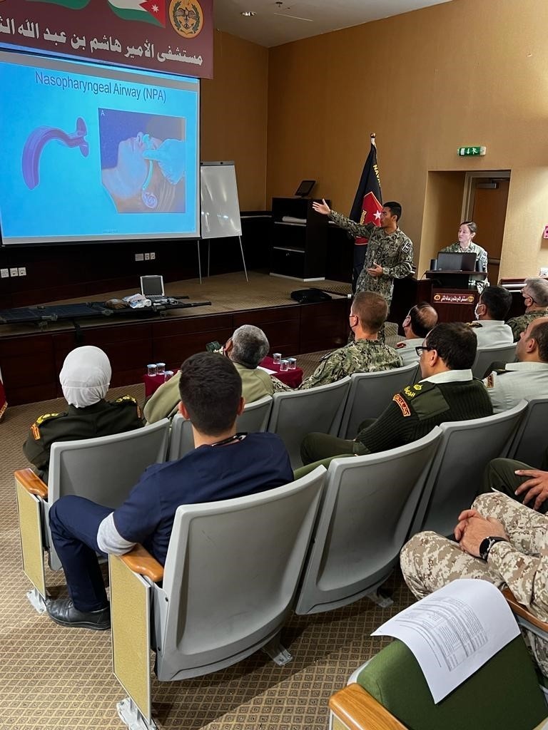 ERSS 27 conducts SMEE at Prince Hashem Bin Al-Hussein Military Hospital