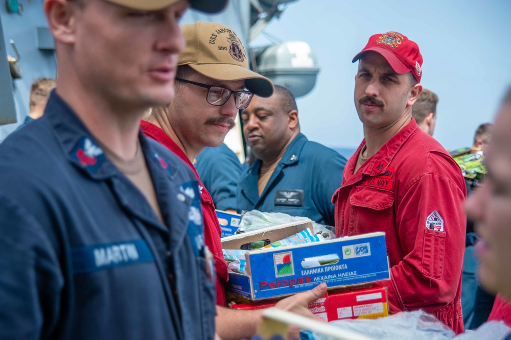 USS Jason Dunham (DDG 109) Conducts Replenishment-at-Sea With USNS Laramie (T-AO-203)