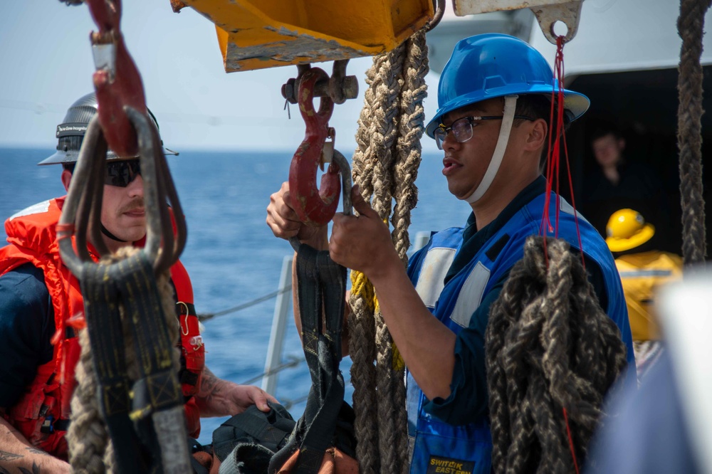 USS Jason Dunham (DDG 109) Conducts Replenishment-at-Sea With USNS Laramie (T-AO-203)