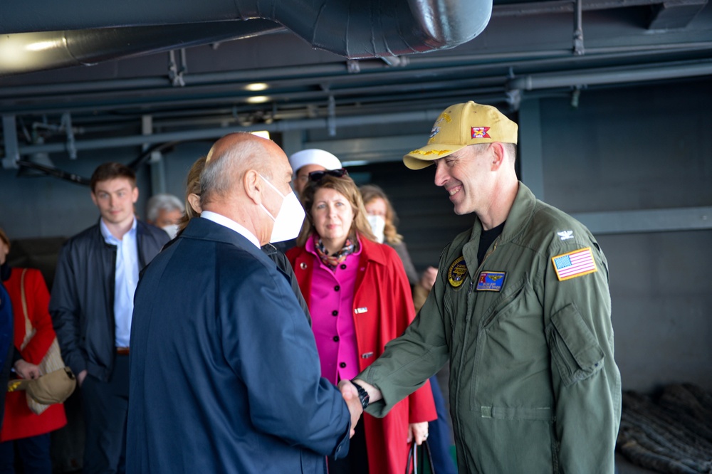 The Harry S. Truman Carrier Strike Group is on a scheduled deployment in the U.S. Sixth Fleet area of operations in support of naval operations to maintain maritime stability and security.