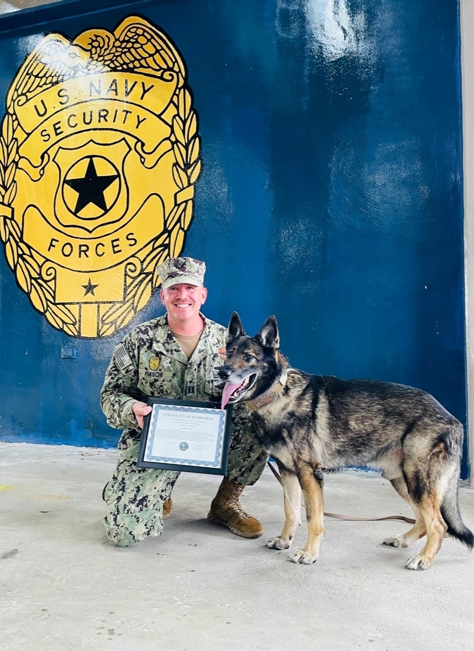 Naval Base Guam Military Working Dog Roby Retires