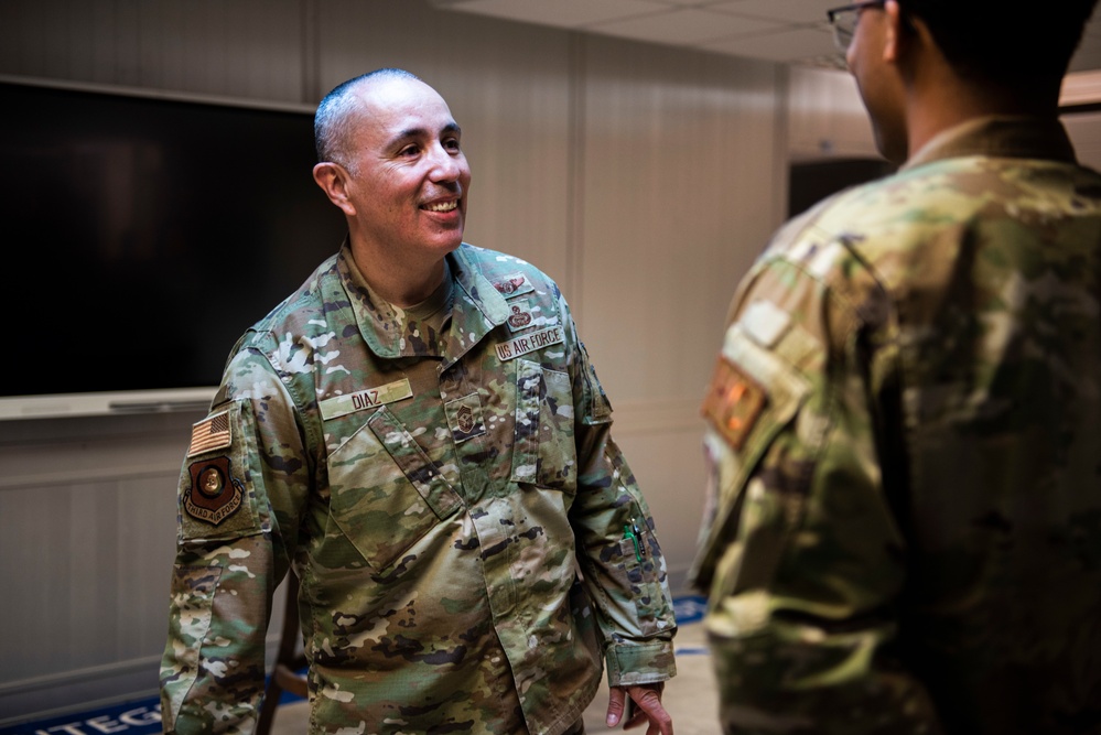 The newest front-line supervisors for Incirlik Air Base hear from Third AF Command Chief