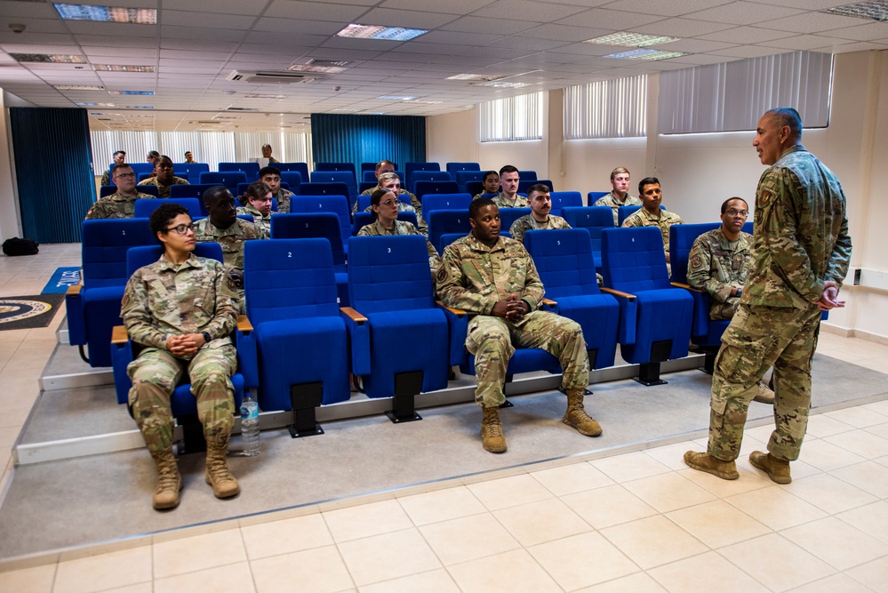 The newest front-line supervisors for Incirlik Air Base hear from Third AF Command Chief