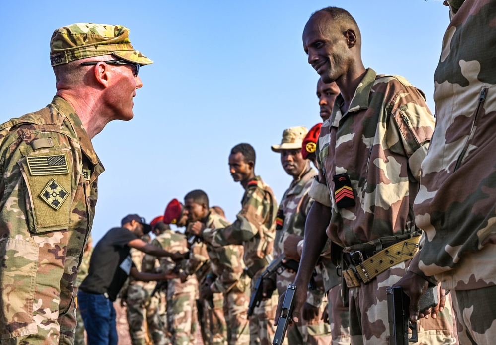 SFAB Trains Djiboutian Forces at the Range