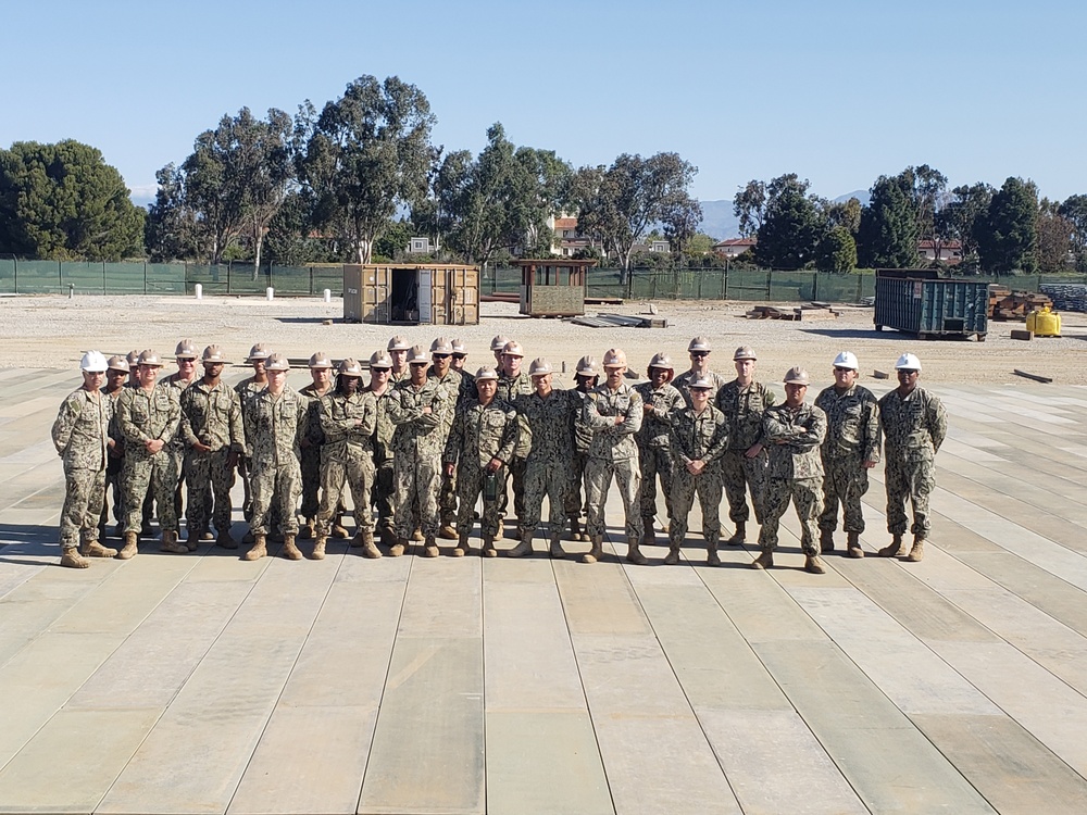 US Navy Seabees with NMCB-5 train on airfield damage repair  Naval Mobile Construction Battalion 5, Naval Base Ventura County Port Hueneme, Navy Expeditionary Combat Command