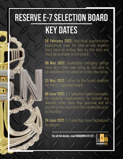 Navy Reserve E-7 Selection Board Key Dates [Image 3 of 15]