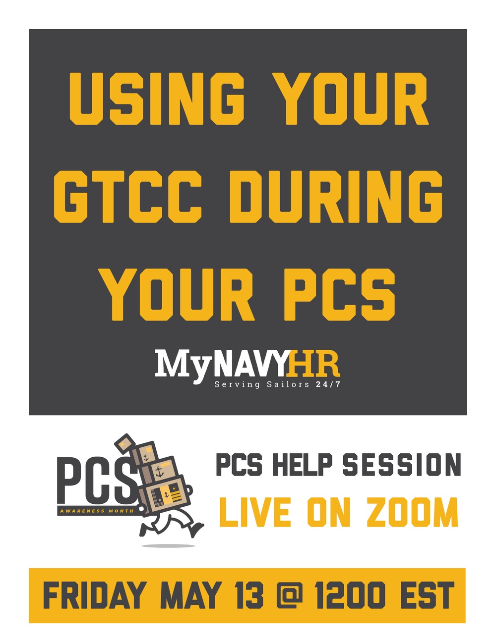 MyNavy HR PCS Help Session Graphic