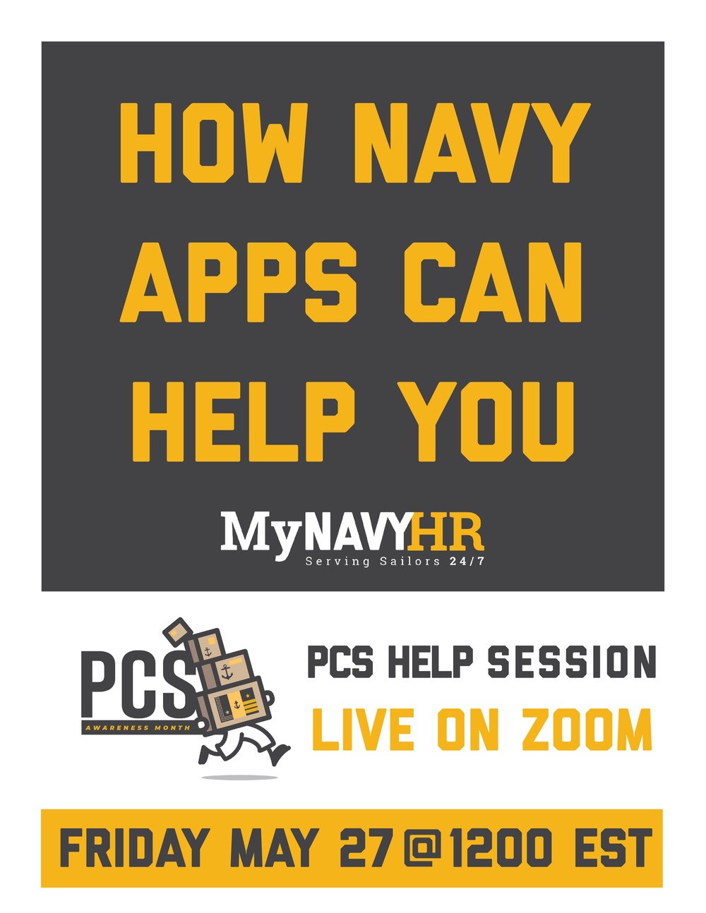 MyNavy HR PCS Help Session Graphic