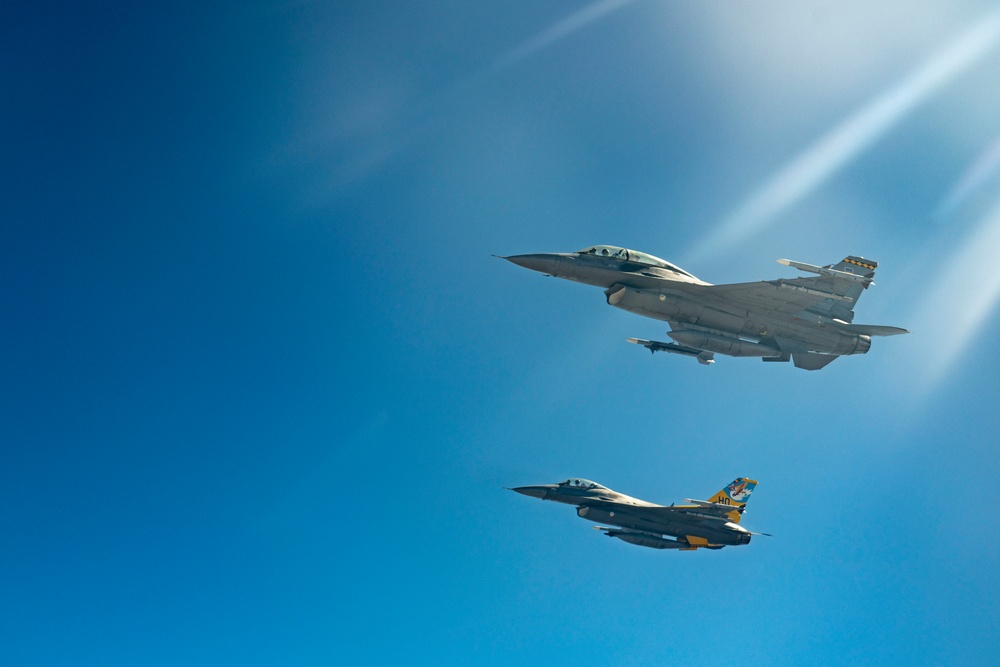 Fairchild KC-135s support Holloman F-16s