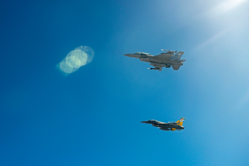 Fairchild KC-135s support Holloman F-16s
