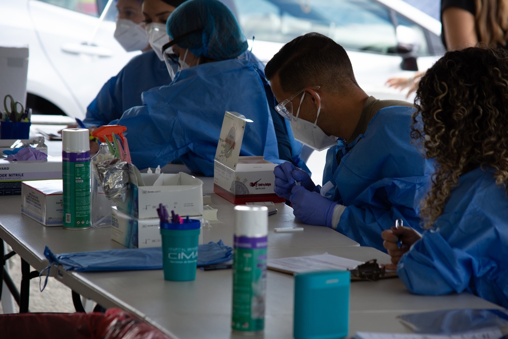 JTF-PR COVID-19 testing site, Barranquitas