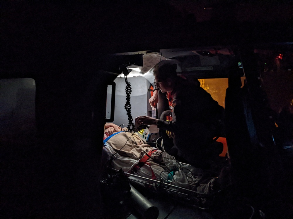 Coast Guard medevacs passenger from cruise ship 160 miles southeast of Galveston, Texas