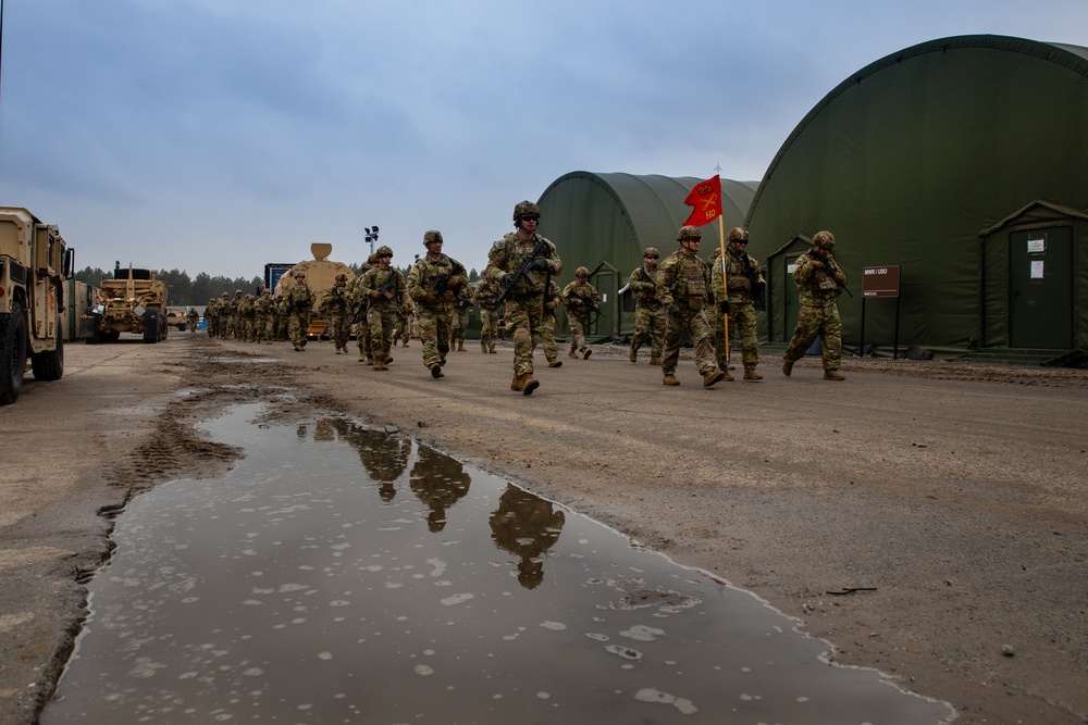 HHB of the 3-29th FA ruck march to the Range