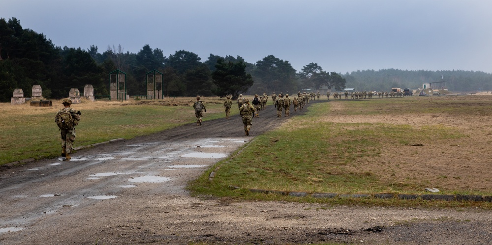 HHB of the 3-29th FA ruck march to the Range