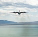 Nevada Air Guard C-130H Hercules Flies over Pyramid Lake during ESGR Boss Flight