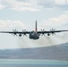 Nevada Air Guard C-130H Hercules Flies over Pyramid Lake during ESGR Boss Flight