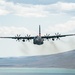 Nevada Air Guard C-130H Hercules Flies over Pyramid Lake during ESGR Boss Flight