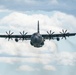 Nevada Air Guard C-130H Hercules Flies over Pyramid Lake during ESGR Boss Flight