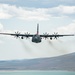 Nevada Air Guard C-130H Hercules Flies over Pyramid Lake during ESGR Boss Flight