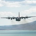 Nevada Air Guard C-130H Hercules Flies over Pyramid Lake during ESGR Boss Flight