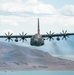 Nevada Air Guard C-130H Hercules Flies over Pyramid Lake during ESGR Boss Flight