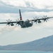 Nevada Air Guard C-130H Hercules Flies over Pyramid Lake during ESGR Boss Flight