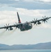 Nevada Air Guard C-130H Hercules Flies over Pyramid Lake during ESGR Boss Flight