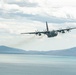 Nevada Air Guard C-130H Hercules Flies over Pyramid Lake during ESGR Boss Flight