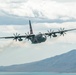 Nevada Air Guard C-130H Hercules Flies over Pyramid Lake during ESGR Boss Flight