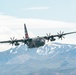 Nevada Air Guard C-130H Hercules Flies over Pyramid Lake during ESGR Boss Flight