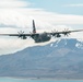 Nevada Air Guard C-130H Hercules Flies over Pyramid Lake during ESGR Boss Flight