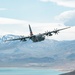 Nevada Air Guard C-130H Hercules Flies over Pyramid Lake during ESGR Boss Flight