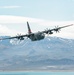 Nevada Air Guard C-130H Hercules Flies over Pyramid Lake during ESGR Boss Flight